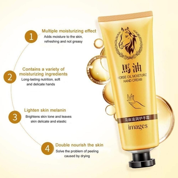 NEW 2 TUBES IMAGES HORSE OIL HAND CREAM MOISTURIZING LOTION TRAVEL SIZE - Picture 4 of 7